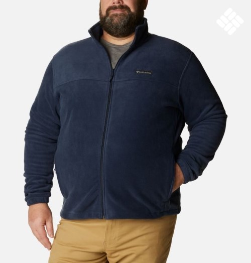 Men's Columbia Steens Mountain 2.0 Full Zip Fleece Jackets Navy | Plus Size CA-L68C5